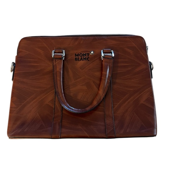 Mont Blanc Rich Brown Leather Briefcase - Picture 10 of 14